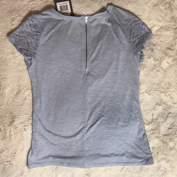 NWT 89th & Madison. Periwinkle Lace Top - Picture 4 of 4